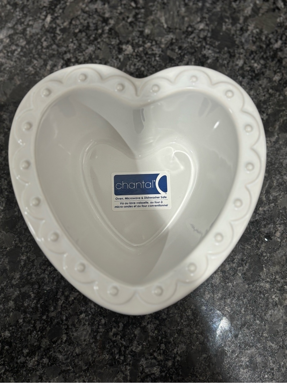 Chantal White Heart Ceramic Baking Dish
